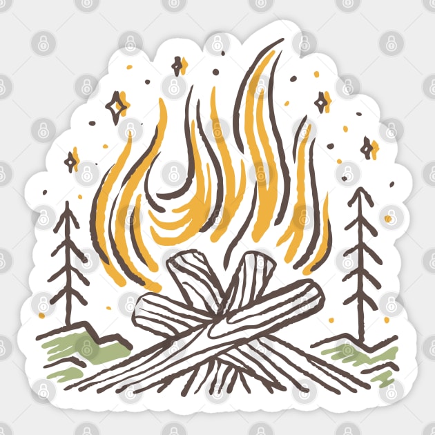 Bonfire Sticker by quilimo